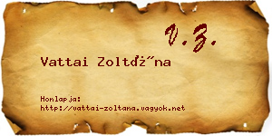 Vattai Zoltána névjegykártya